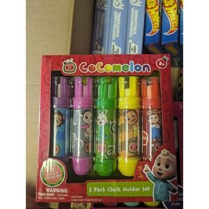 Cocomelon 5 Pack Chalk‎ & Holder Set